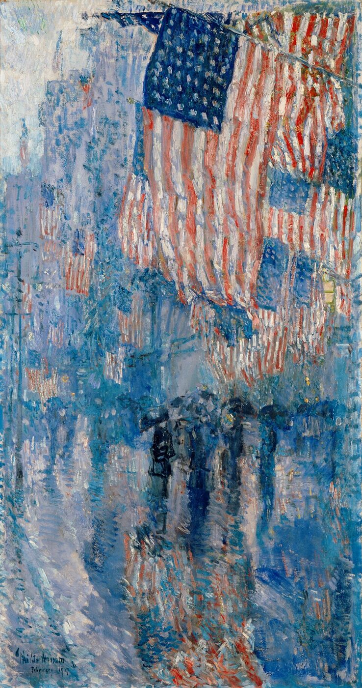 The Avenue in the Rain by Frederick Childe Hassam, 1917